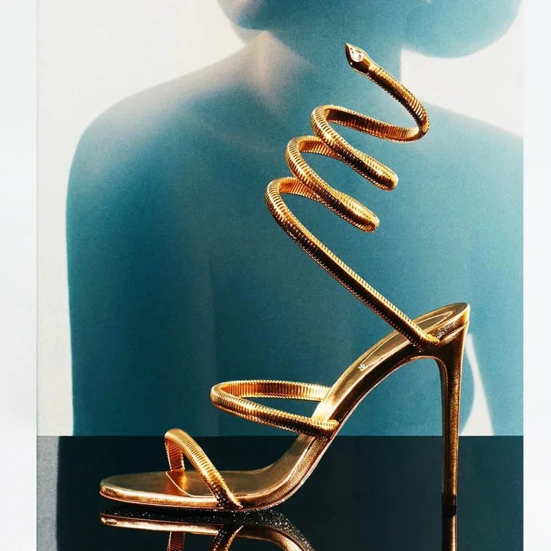 Eilyken Summer Street Style Ankle Strap Open Toe Narrow Band Women Sandals Thin High Heels Stripper Sexy Banquet Shoes