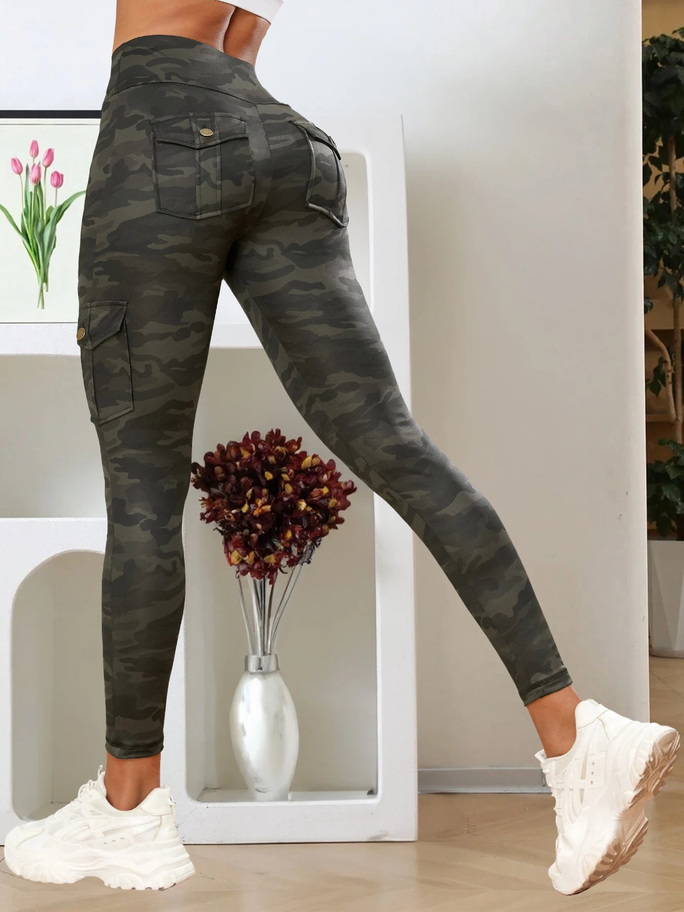 CHRLEISURE Seamless Yoga Pant with Pocket Women's Hip Lifting Sport Leggings Gym High Waist Fitness Tight Elastic Slim Workwear