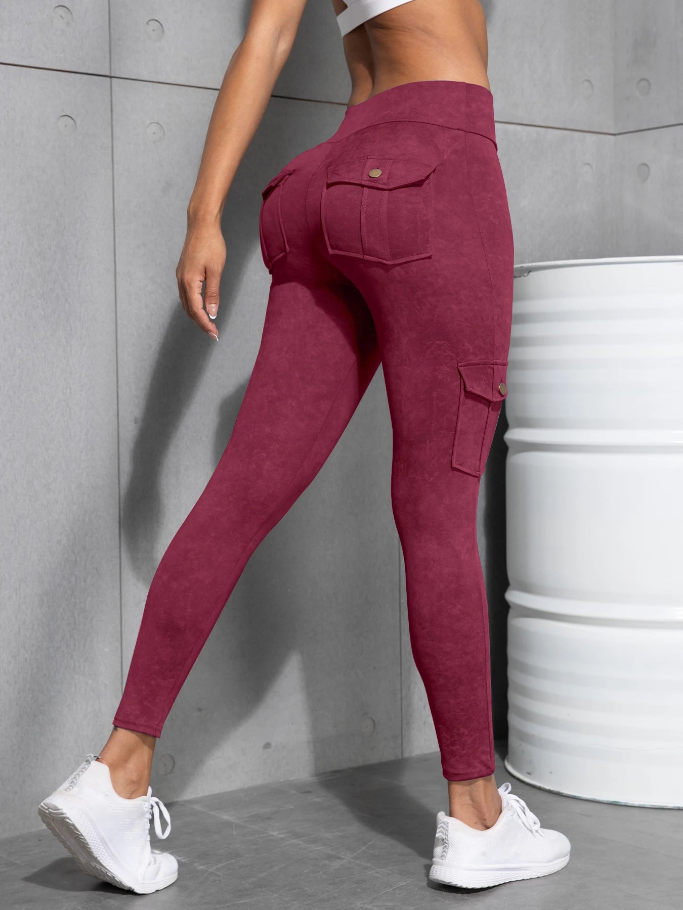 CHRLEISURE Seamless Yoga Pant with Pocket Women's Hip Lifting Sport Leggings Gym High Waist Fitness Tight Elastic Slim Workwear