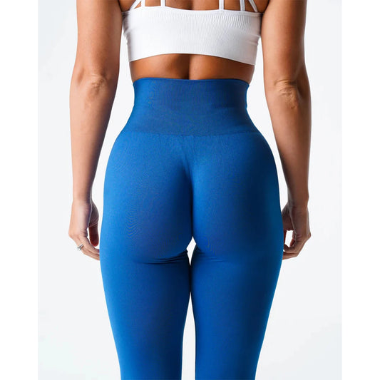 TKITK Solid Leggings Women Seamless Sports  Scrunch Bum Tights cycling shark pants Yoga shorts Gym navigation nv Workout wear